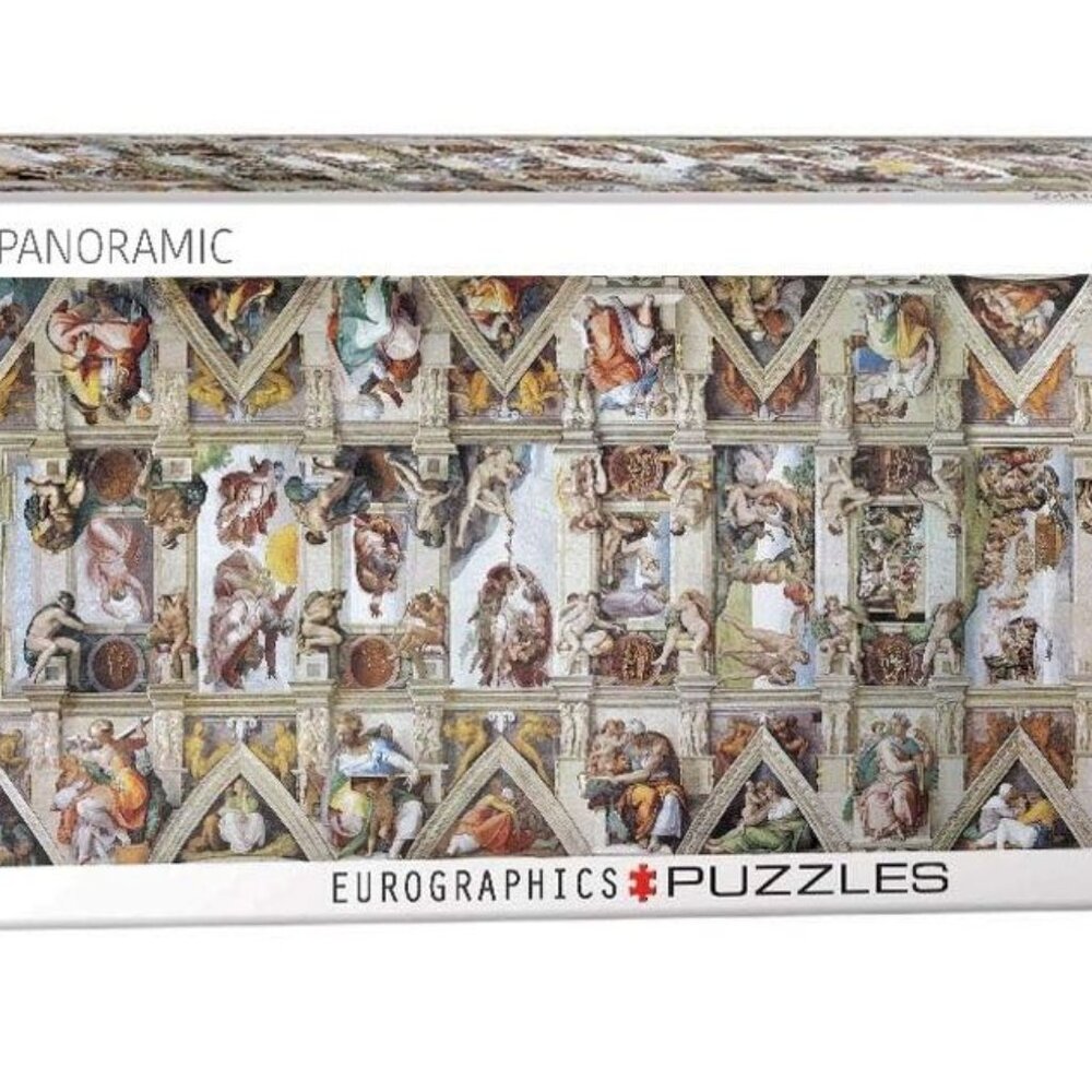 EuroGraphics Jigsaw Puzzle Sistine Chapel 1000 Pieces Panoramic Michelangelo